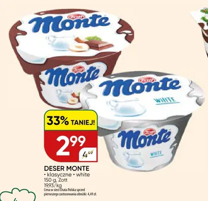 Deser Monte klasyczne promocja w Chata Polska