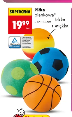 Piłka piankowa lekka i miękka promocja w Biedronka