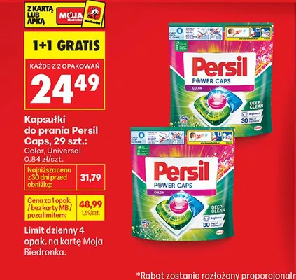 Kapsułki do prania Persil Power Caps Universal promocja w Biedronka