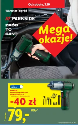 Akumulatorowa dmuchawa z funkcją ssania 12V Parkside promocja w Lidl