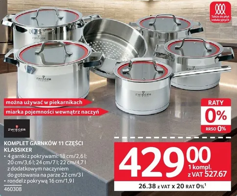 Komplet garnków 11 części Klassiker promocja w Selgros