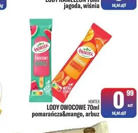 Lody owocowe pomarańcza & mango Hortex promocja w Tomi Markt