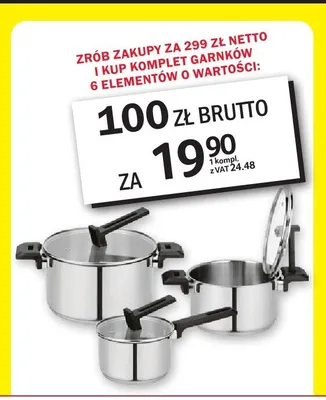 Komplet garnków 6 elementów promocja w Selgros