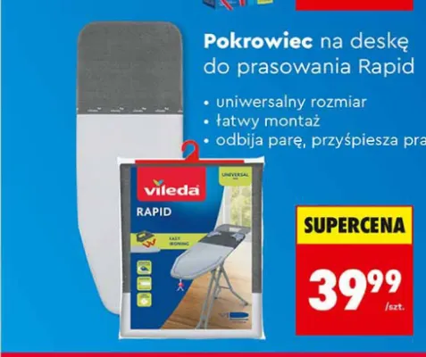Pokrowiec na deskę do prasowania Rapid Vileda promocja w Biedronka
