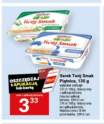 Serek Twój Smak ze szczypiorkiem Piątnica promocja w Twój Market
