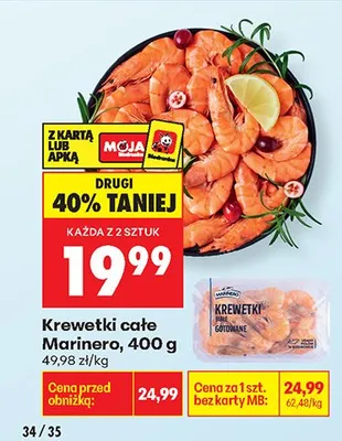 Krewetki całe promocja w Biedronka