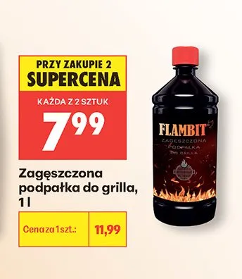 Zagęszczona podpałka do grilla Flambit 1l promocja w Biedronka