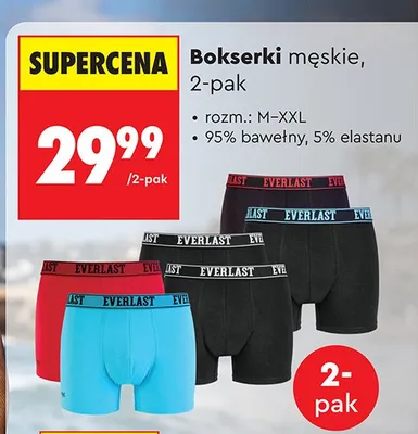 Bokserki męskie Everlast 2-pak promocja w Biedronka