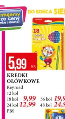 Kredki ołówkowe Keyroad 24 kolory promocja w Leclerc