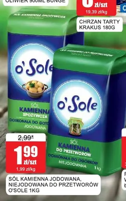 Sól kamienna jodowana O'Sole promocja w Bingo