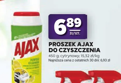 Proszek do czyszczenia Ajax cytrynowy promocja w Stokrotka