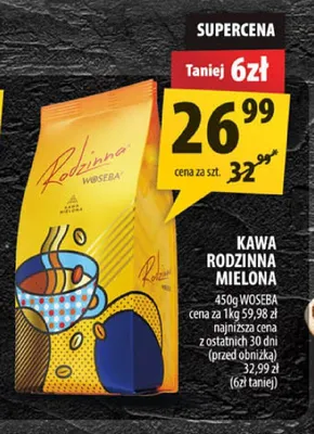 Kawa mielona Woseba Rodzinna promocja w Arhelan
