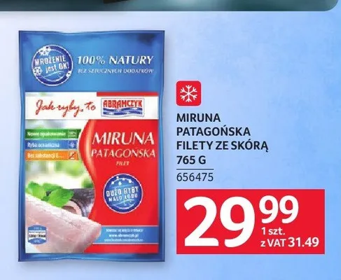 Miruna patagońska filety ze skórą Abramczyk promocja w Selgros