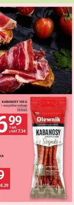 Kabanosy wieprzowe z szynki Olewnik promocja w Selgros