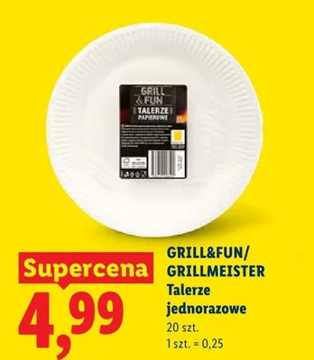 Talerze papierowe jednorazowe promocja w Lidl
