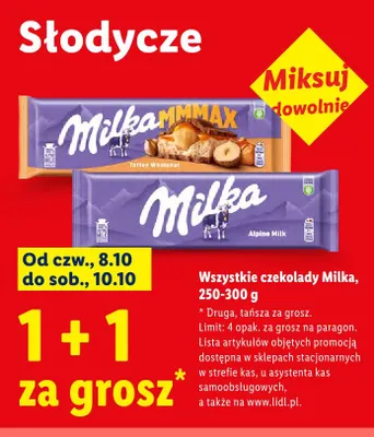 Czekolada Milka Alpine Milk promocja w Lidl