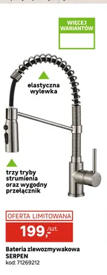 Bateria zlewozmywakowa Serpen promocja w Leroy Merlin