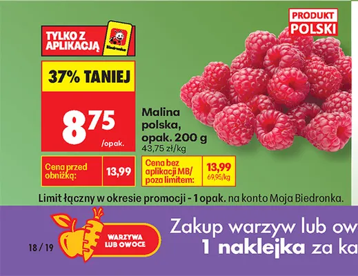 Malina polska promocja w Biedronka