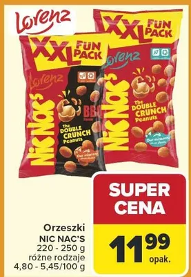 Orzeszki NIC NAC'S promocja w Carrefour Market