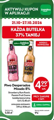Piwo Desperados Mixado 8% Passion Fruit Cosmo promocja w Żabka
