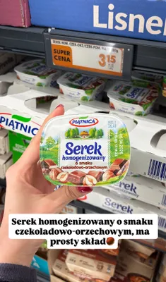 Serek homogenizowany o smaku czekoladowo-orzechowym promocja w Biedronka