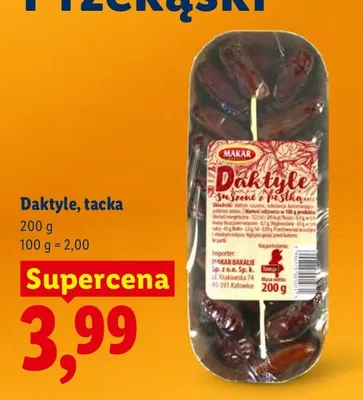 Daktyle, tacka promocja w Lidl
