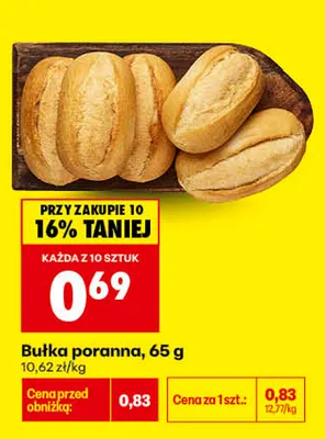 Bułka poranna promocja w Biedronka