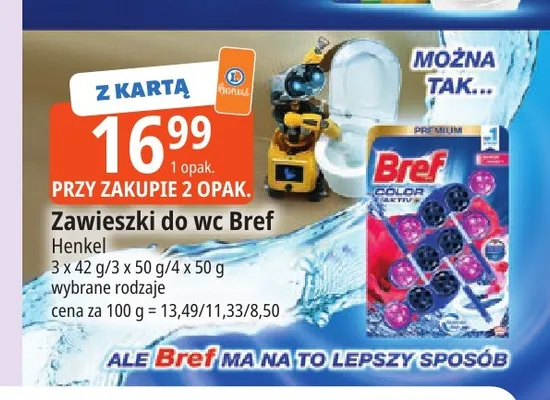 Zawieszki do WC Bref 3-pak promocja w Leclerc