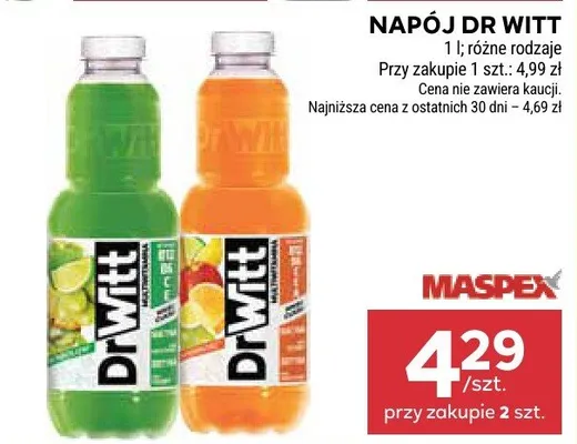 Napój różne rodzaje promocja w Stokrotka