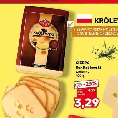 Ser Królewski wędzony Sierpc promocja w Kaufland