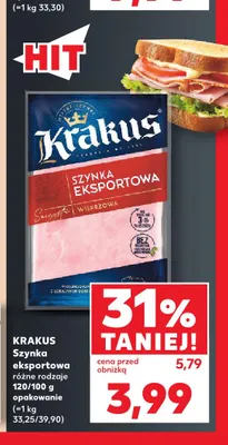 Szynka eksportowa Krakus promocja w Kaufland