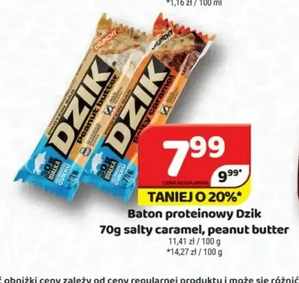 Baton proteinowy Dzik peanut butter promocja w Delfin