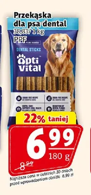 Przekąska dla psa dental OptiVital promocja w Prim Market
