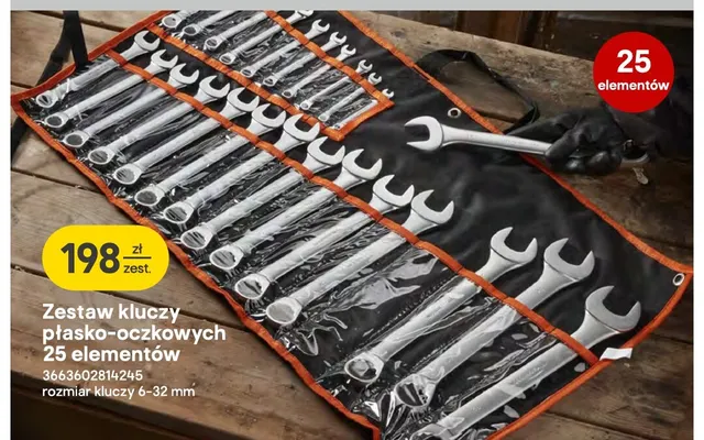 Zestaw kluczy płasko-oczkowych 25 elementów Magnusson promocja w Castorama