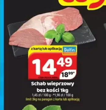 Schab wieprzowy bez kości promocja w Delfin