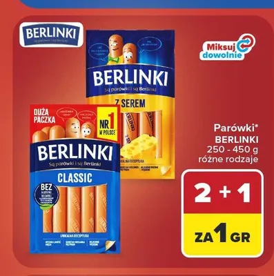 Parówki Berlinki Classic promocja w Carrefour