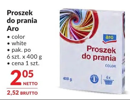 Proszek do prania Aro color promocja w Makro