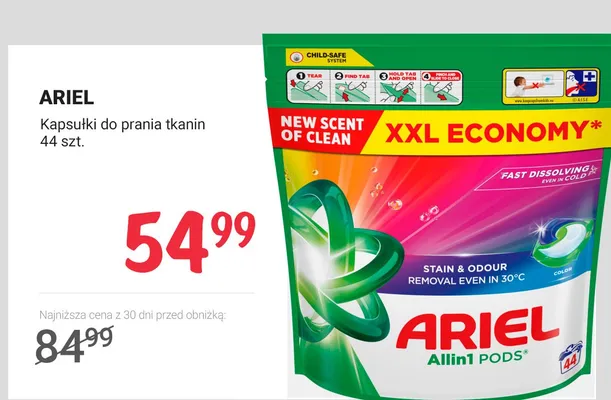 Kapsułki do prania tkanin ARIEL promocja w Rossmann