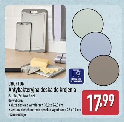 Antybakteryjna deska do krojenia Crofton duża promocja w Aldi