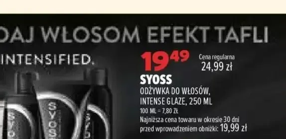 Odżywka do włosów Syoss Intense Glaze promocja w Drogerie Natura