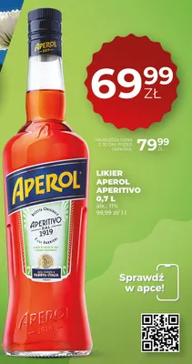 Likier Aperol Aperitivo promocja w Duży Ben