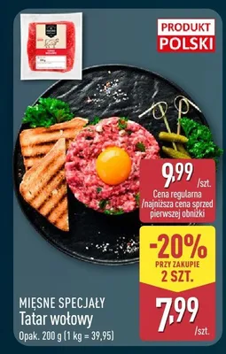 Tatar wołowy promocja w Aldi