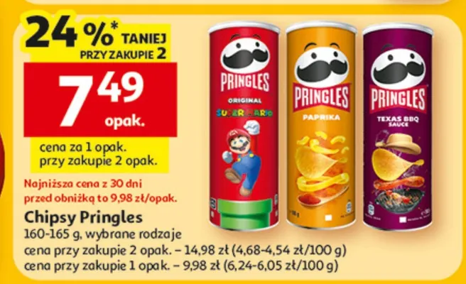 Chipsy Pringles Texas BBQ Sauce promocja w Auchan
