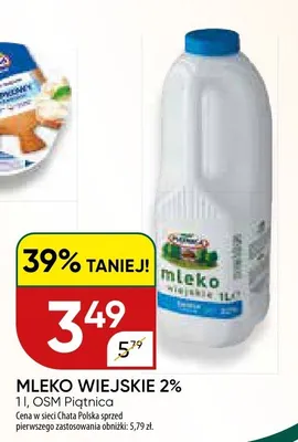 Mleko wiejskie 2% promocja w Chata Polska