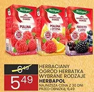 Herbaciany napój herbatka, wybrane rodzaje promocja w Wafelek