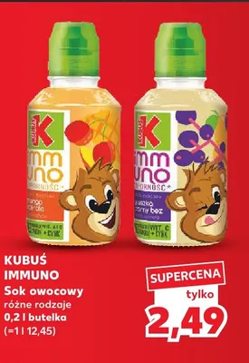 Sok owocowy Kubuś Immuno promocja w Kaufland