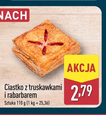Ciastko z truskawkami i rabarbarem promocja w Aldi
