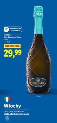 Wino musujące białe słodkie owocowe delikatne promocja w Lidl