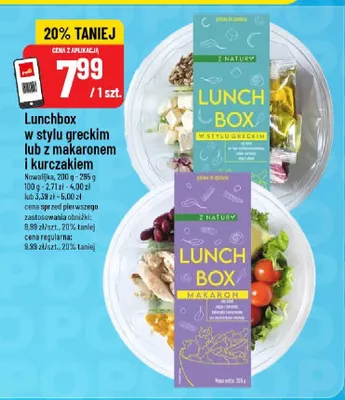 Lunchbox w stylu greckim lub z makaronem i kurczakiem promocja w POLOmarket