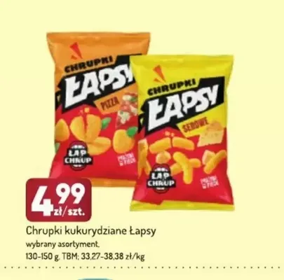 Chrupki kukurydziane Łapsy Pizza promocja w Avita